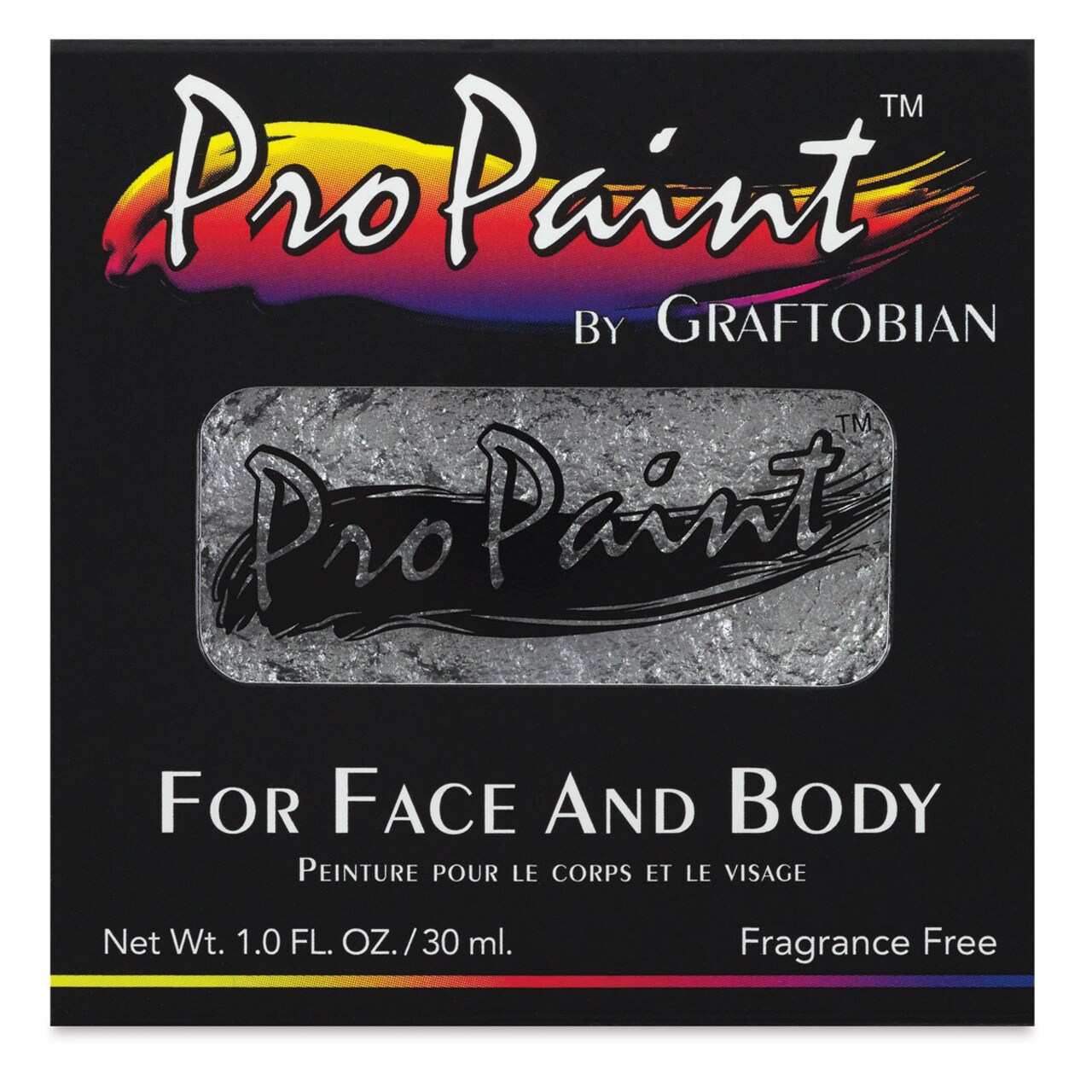 Graftobian Pro Paint Face and Body Paint - Silver Sterling, 30 ml